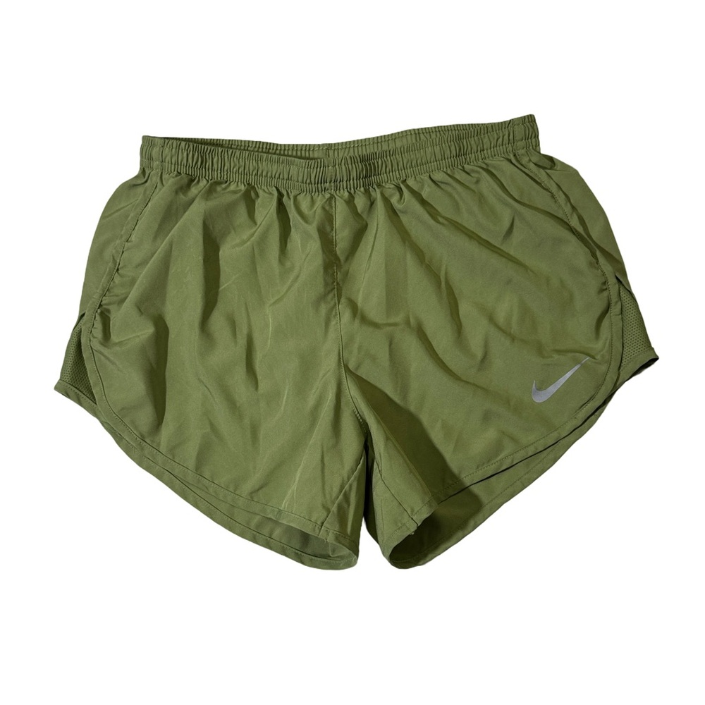 Nike womens S Small olive green performance running jogging shorts EUC
